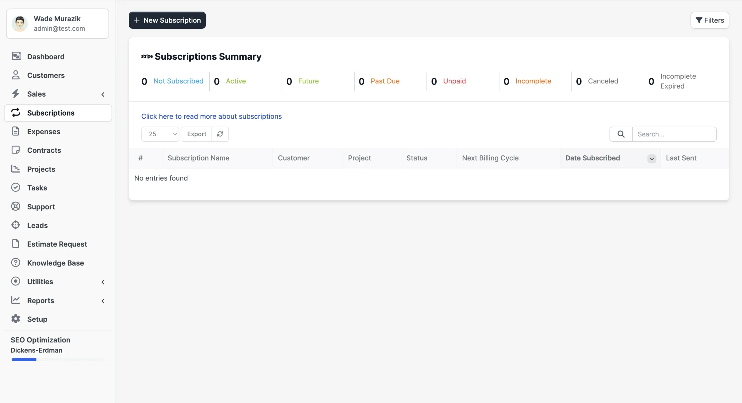 Subscriptions- Automated subscription lifecycle management with real-time status monitoring and billing cycle tracking.